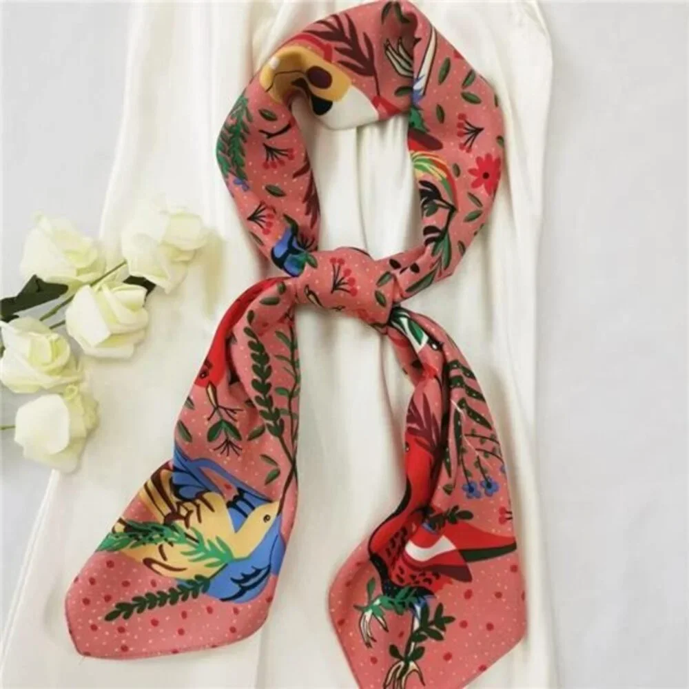 Silk Like Head Scarf Women Satin Large Hair Scarves 35